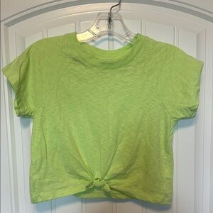 GAP Kids Light Green Summer Twist Tie Tee Size 6-7 Small
